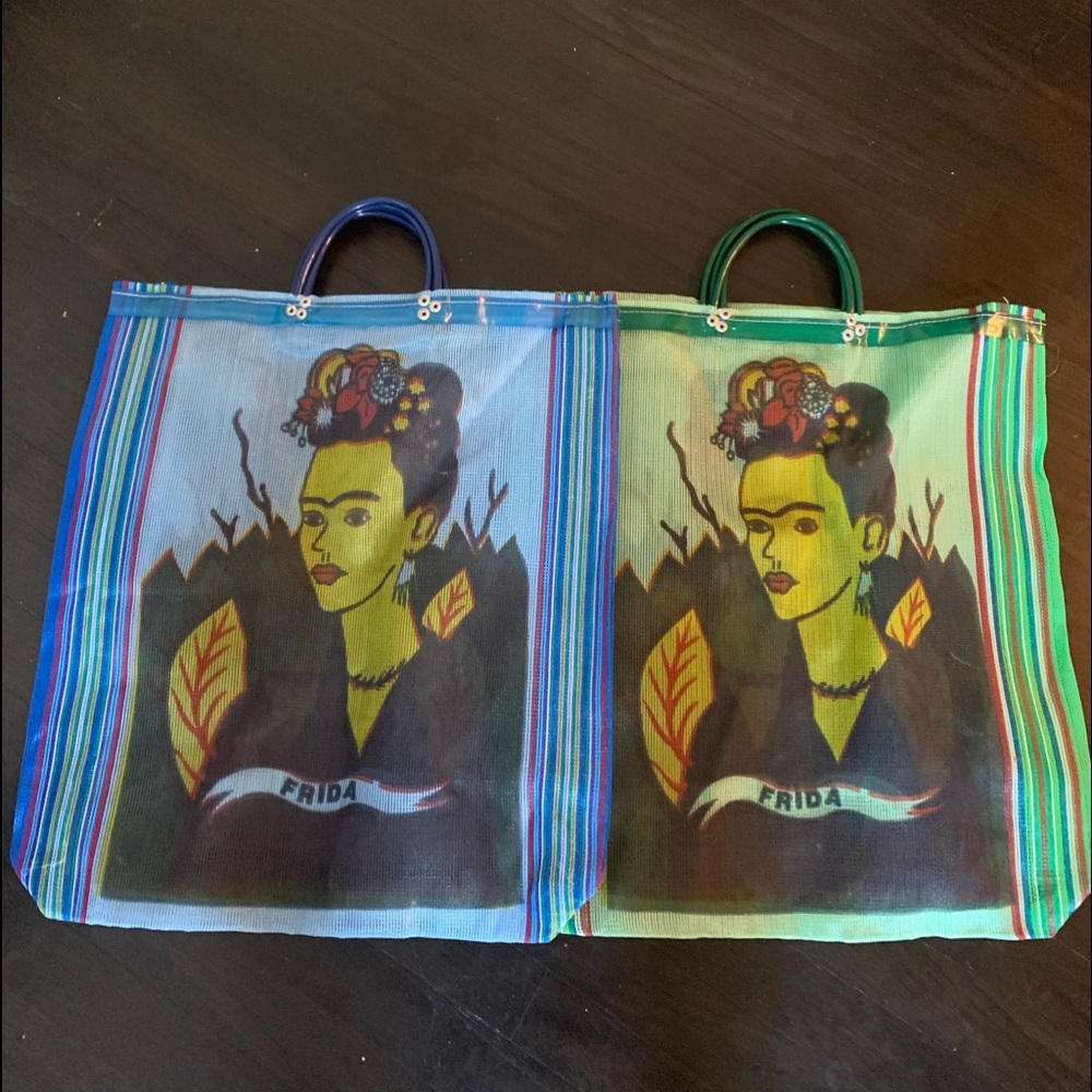 Frida Kahlo Plastic Mesh Tote Bag 2/$25 - Picture 1 of 2